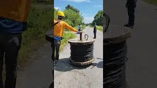 Dudukan haspel kabel, cara cepat dan praktis gelar kabel sku 4x16mm