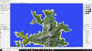 World painter Map #1: island with mountains