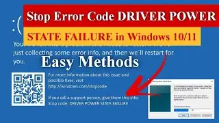 Stop Error Code DRIVER POWER STATE FAILURE in Windows 10/11 [Fixed] 