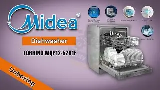 Midea Dishwasher Unboxing || Torrino WQP12-5201F || Install & Review || All the Details