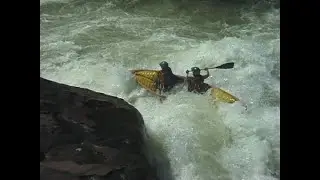 Open Canoes & C1 Swims and Flips - Fun on the Upper Gauley  - Raw Video 2003