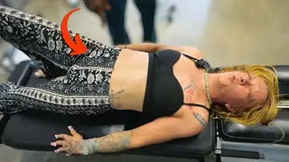 Sweet LADY TRIES CHIROPRACTIC ADJUSTMENT FOR HER HIP PAIN