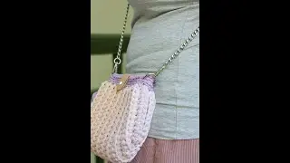 Как надеть карабины на цепь для сумки из трикотажной пряжи (и не только)
