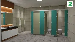 Interior design ( Toilet cublicles ) Part 2