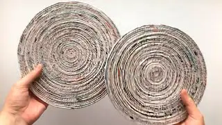 DIY Recycled newspaper box idea | Newspaper Craft | How to make newspaper basket newspaper weaving