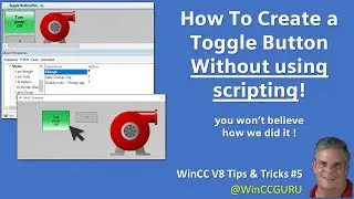 WinCC v8 Tip 5: Create Toggle Button  - No Scripting Required! ✨Learn SCADA Programming  