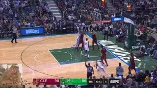 LeBron James Blocks Giannis Antetokounmpo Cavs vs Bucks 10-20-17