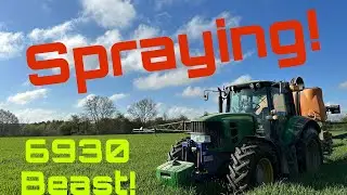 Cows Out to Grass! John Deere 6930 Spraying!