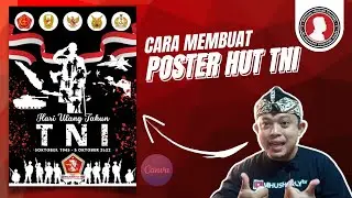 Tutorial Desain Poster HUT TNI ke 77 Tahun di Canva Android