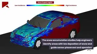 DEM prediction of snow deposition on a vehicle using Rocky