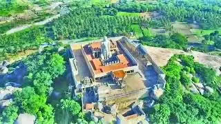 SHRAVANABELAGOLA AERIAL VIEW | AERIAL VIEW OF BAHUBALI STATUE