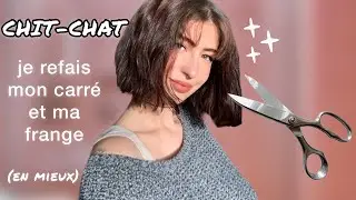 JE ME (re)COUPE LES CHEVEUX (carré + frange) TOUTE SEULE 🔥