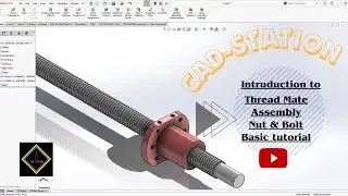 Solidworks tutorial Thread features (Bolt and Nut) || Thread Mate