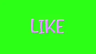 3D Glossy LIKE Button Animation Green Screen Overlay