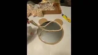Зеркало мишка из картонки