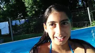 Rutina de tarde  en la piscina