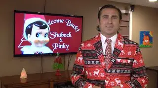 The Elf on the Shelf visits with a message about virus safety.