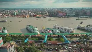 Drone Footage of Buriganga River Dhaka, Bangladesh.
