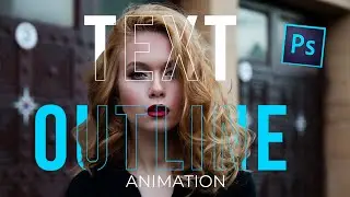 Text outline animation with 3d effect in Adobe Photoshop
