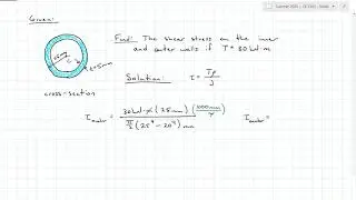 Shear Stress due to Torsion and Angle of Twist