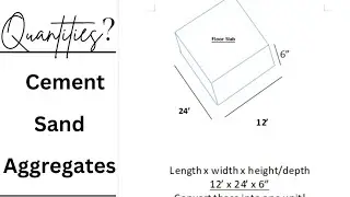 Calculate the quantities of a floor slab? #cement #quantities #estimation