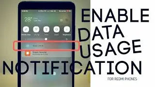 Enable Data Usage Notificaion Redmi MI Note 3 , 4 , 3s and 4A,Note 10
