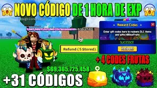 NOVO CÓDIGO 1 HORA DE EXP + 31 CÓDIGOS DE EXP BELI E RESET DO BLOX FRUITS - blox fruit codes