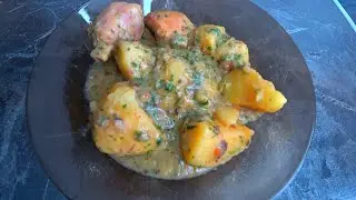 Тушеный картофель. Простая и очень вкусная тушеная картошка с мясом.