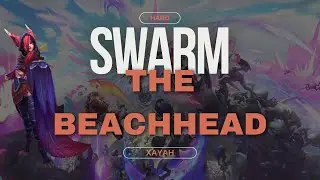 League of legends new mode | Swarm | The beachhead Hard Difficulty | Xayah