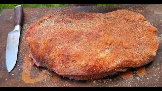 БРИСКЕТ!  ОГРОМНЫЙ КУСОК МРАМОРНОЙ ГОВЯДИНЫ ПО-ТЕХАССКИ!