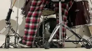 Metal drumming in PJS. Hammer smashed face