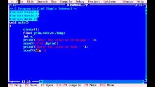 C Program to find Simple Interest