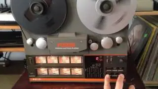 Fostex A-8 LR 8 Track reel-to-reel 1/4" tape multitrack recorder w/case +4 tapes Working!