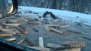 22.01.13 Северодвинск Архангельск! Авария на трассе ...