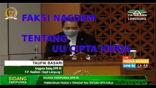 Tanggapan Akhir Faksi Nasdem Undang-Undang Cipta Kerja tanggal 5 Oktober 2020