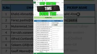 Flash fill in Excel  #youtubeshorts #excel #shortsfeed