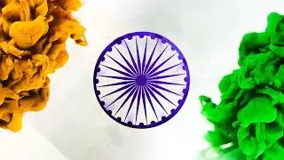 Happy Independence Day Video | Tricolor Ink Background Loop | Independence Day | 15 August 🇮🇳