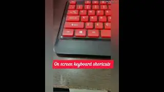 On screen keyboard shortcut key | on screen keyboard 