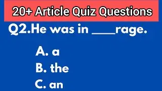 20+ Article Quiz questions |English quiz|MJEnglishEduhub