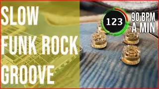 Slow Funk Rock Groove Guitar Backing Track (Jam in A Minor 90 BPM)