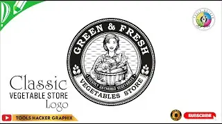Classic Vegetable Store Logo | Tools Hacker Graphix