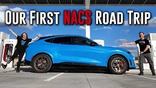 The FIRST Ford Mach-E road trip using Tesla Superchargers & NACS adapter!