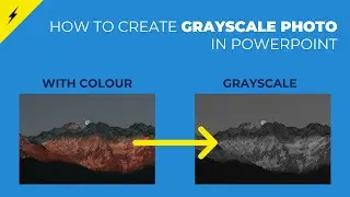 🎯How To Create Grayscale Photo in PowerPoint👇 (Before/After Effect)