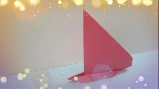 Большой парусник оригами. Бумажный кораблик.