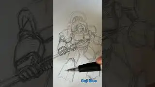 Drawing space marines until space marine 2 comes out pt 24