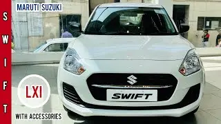 2021 Maruti Suzuki Swift LXI | Rs 5.73L | Base Model with accessories | detailed walkaround video🔥