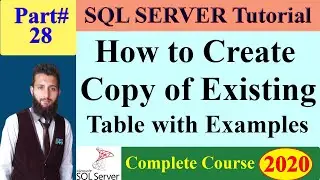 SQL Complete Course  | 28 - SQL SELECT INTO Statement - How to Create Copy of Your Table with Data