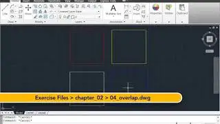 Autocad exercise overlapping an object