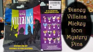 Disney Pin Unboxing | Disney Villains Mickey Icon Mystery Pins