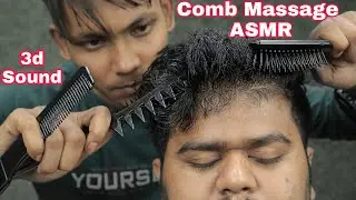 ASMR Comb Massage For Cure Insomnia | Soft Head Scratching With Comb And Neck Crack | 3D Sound ASMR